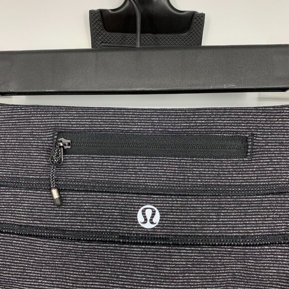 Lululemon Leggings Run Pace Tight Gray Black Wee Stripe Luxtreme - Picture 7 of 10